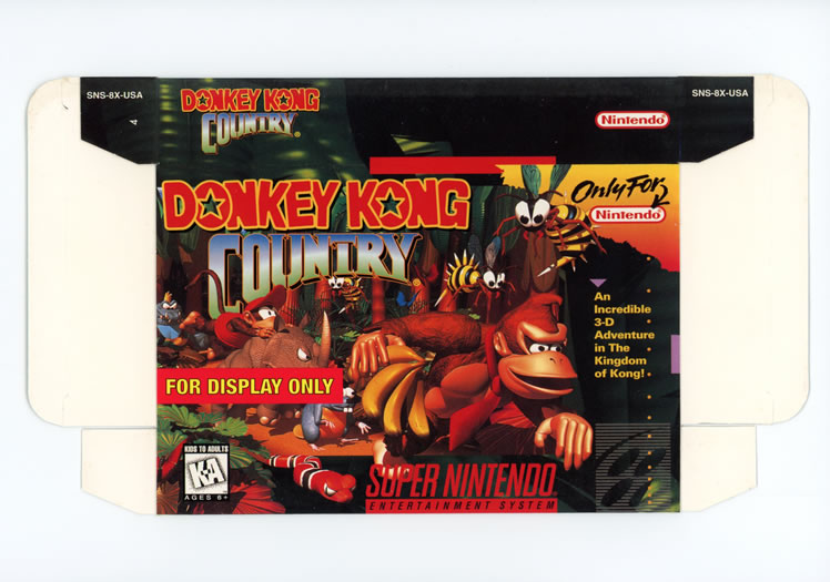 Donkey Kong Country Display Only Box Art - Front