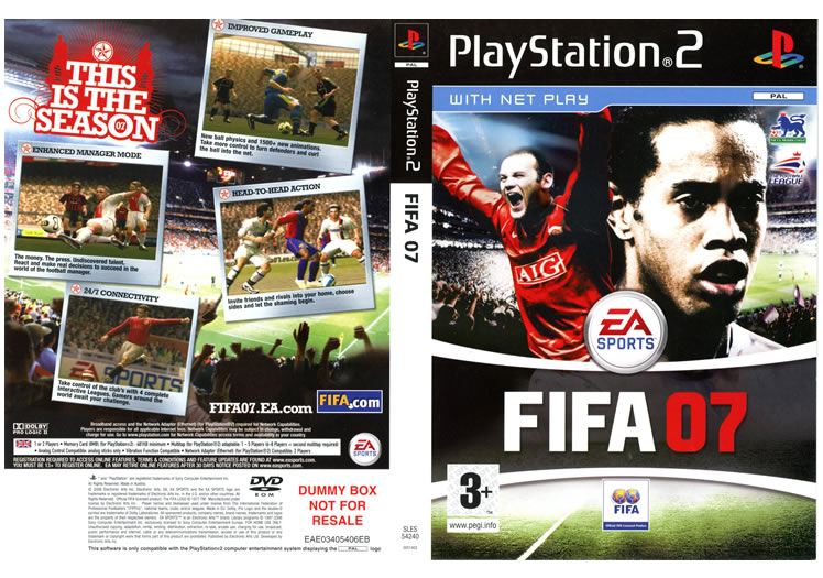 FIFA 07 PS2 Display Only Box Art - Front