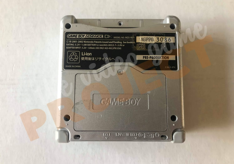 Game Boy Advance DX (Pre Production) - Back