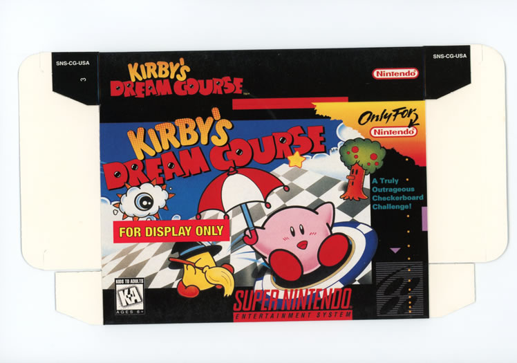 Kirby's Dream Course Display Only Box Art - Front