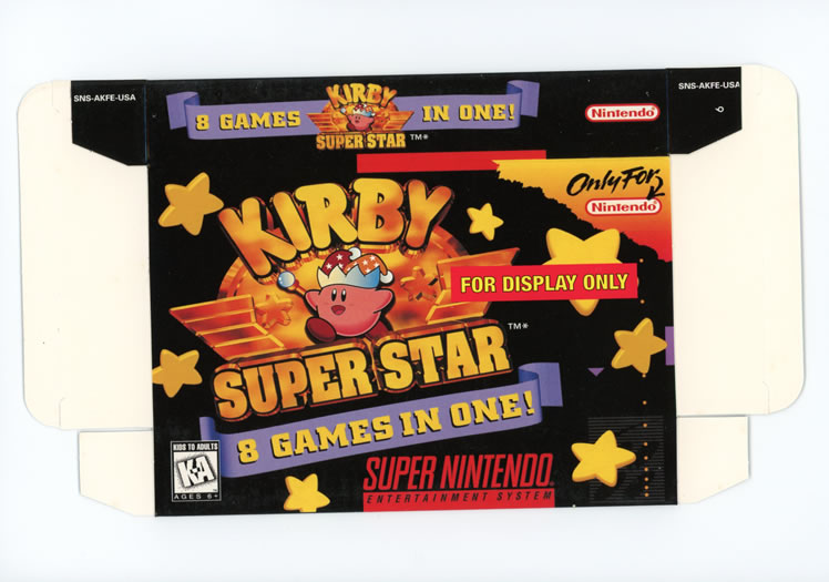 Kirby Super Star Display Only Box Art - Front