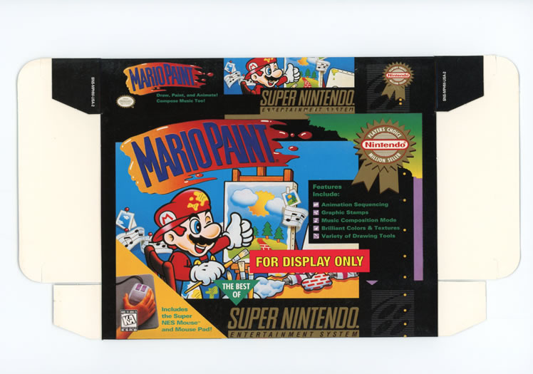 Mario Paint Display Only Box Art - Front