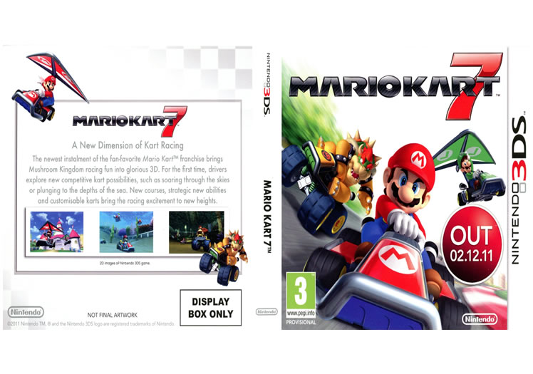 Mario Kart 7 Display Only Box Art - Nintendo 3DS