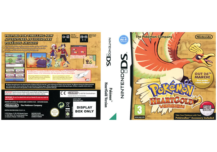 Pokemon Heart Gold Display Only Box Art - Nintendo DS