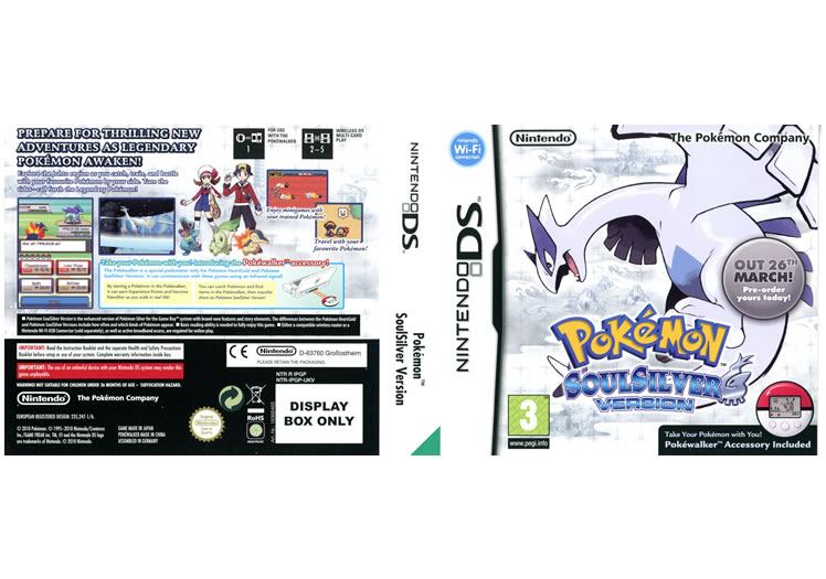 Pokemon Soul Silver Display Only Box Art - Nintendo DS