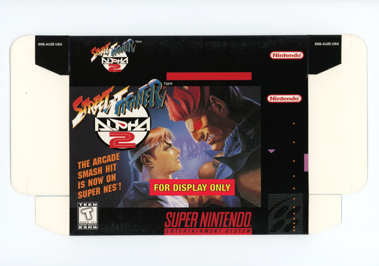 Street Fighter Alpha 2 Display Only Box Art - Front