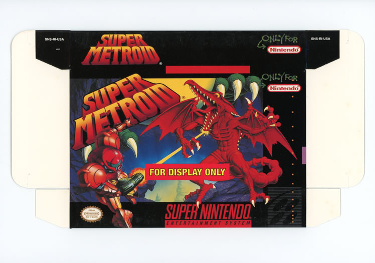 Super Metroid Display Only Box Art - Front