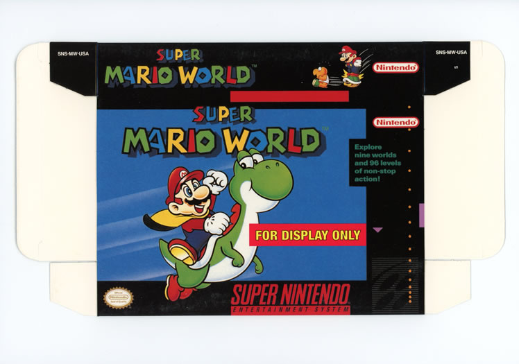 Super Mario World Display Only Box Art - Front