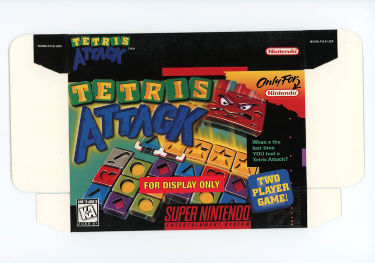 Tetris Attack Display Only Box Art - Front