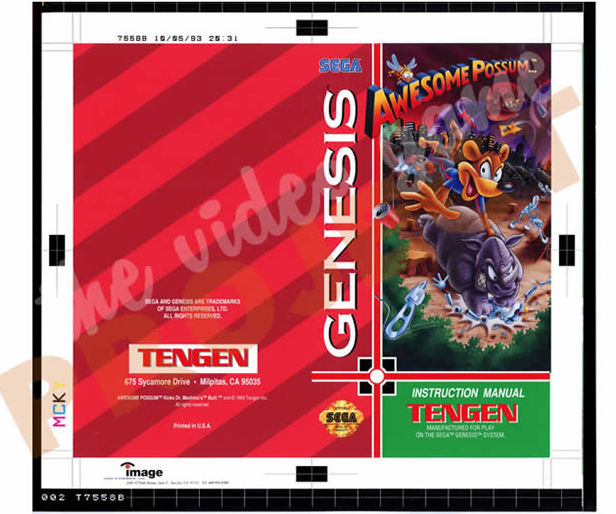 Awesome Possum... Kicks Dr. Machino's Butt - Mega Drive - Manual